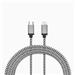 LBT 7 FT USB Type C TO Lightning Cable Black/White w/ Nylon Braided Plug Metal Shell (LBT080)