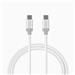 10 ft White USB-C to C Premium Braided LBT Cable(Open Box)