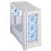 CORSAIR iCUE 5000X RGB QL Edition Mid-Tower Case, True White - Four CORSAIR QL120 RGB Fans - Included CORSAIR iCUE Lighting Node CORE - All-White Finish - Easy Cable Management - 136 Total RGB LEDs