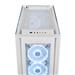 CORSAIR iCUE 5000X RGB QL Edition Mid-Tower Case, True White - Four CORSAIR QL120 RGB Fans - Included CORSAIR iCUE Lighting Node CORE - All-White Finish - Easy Cable Management - 136 Total RGB LEDs