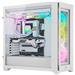 CORSAIR iCUE 5000X RGB QL Edition Mid-Tower Case, True White - Four CORSAIR QL120 RGB Fans - Included CORSAIR iCUE Lighting Node CORE - All-White Finish - Easy Cable Management - 136 Total RGB LEDs