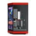 HYTE Y70 Touch Infinite Dual Chamber ATX Mid Tower Modern Aesthetic Case With Integrated 2.5K LCD Touchscreen, Black Cherry