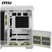 MSI MAG PANO 100L PZ WHITE Mid-Tower Case for up to ATX Motherboards, USB 3.2 Type-C x 1, USB 3.2 Gen1 x 2,  Tempered Glass Window