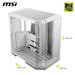 MSI MAG PANO 100L PZ WHITE Mid-Tower Case for up to ATX Motherboards, USB 3.2 Type-C x 1, USB 3.2 Gen1 x 2,  Tempered Glass Window