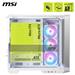 MSI MAG PANO 100R PZ WHITE Mid-Tower Case for up to ATX Motherboards, USB 3.2 Type-C x 1, USB 3.2 Gen1 x 2,  Tempered Glass Window