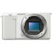 Sony a ZV-E10 Digital Camera (White - Body Only) | Mirrorless | 24.2 MP | APS-C | 4K / 30 fps | Wi-Fi | Bluetooth