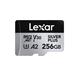 LEXAR SILVER PLUS 256GB microSDXC A2  UHS-I V30, Up to 205MB/s  - Micro SD Card w/ Adapter (LMSSIPL256G-BNANU)