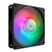 entilateur de cadre carré Cooler Master SickleFlow 120 à RGB adressable 3 en 1, LED personnalisables individuellement, design de lame incurvée équilibrée pour l^air, roulement étanche, contrôle PWM pour boîtier d^ordinateur et radiateur liquide