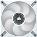 CORSAIR* ML120 LED ELITE, 120mm Magnetic Levitation White LED Fan with AirGuide, Single Pack - White Frame