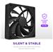 NZXT F120Q 120mm Quiet Airflow PWM Case Fan, Black