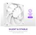 NZXT F120Q 120mm Quiet Airflow PWM Case Fan, White