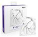 NZXT F140Q 140mm Quiet Airflow PWM Case Fan, White