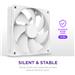 NZXT F120P 120mm Static Pressure PWM Case Fan, White