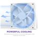 NZXT F120P 120mm Static Pressure PWM Case Fan, White