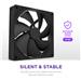 NZXT F140P 140mm Static Pressure PWM Case Fan, Black