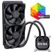 EVGA CLC 240mm All-In-One RGB LED CPU Liquid Cooler, 2x FX12 120mm PWM Fans, Intel, AMD, 5 YR Warranty (400-HY-CL24-V1)