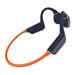 CREATIVE Outlier Free Pro+ Wireless Waterproof Bone Conduction Headphones with Adjustable Transducers, Midnight Blue with Fiery Orange