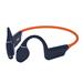 CREATIVE Outlier Free Pro+ Wireless Waterproof Bone Conduction Headphones with Adjustable Transducers, Midnight Blue with Fiery Orange