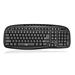 Adesso WKB-1330CB - 2.4 GHz Wireless Desktop Keyboard and Mouse Combo - USB Membrane Wireless RF 2.40 GHz Keyboard - 103 Key - English (US) - Black - USB Wireless RF Mouse - Optical - 1200 dpi - Scroll Wheel - QWERTY - Black - Play/Pause, Previous Track,