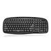 Adesso WKB-1330CB - 2.4 GHz Wireless Desktop Keyboard and Mouse Combo - USB Membrane Wireless RF 2.40 GHz Keyboard - 103 Key - English (US) - Black - USB Wireless RF Mouse - Optical - 1200 dpi - Scroll Wheel - QWERTY - Black - Play/Pause, Previous Track,