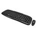 Adesso WKB-1330CB - 2.4 GHz Wireless Desktop Keyboard and Mouse Combo - USB Membrane Wireless RF 2.40 GHz Keyboard - 103 Key - English (US) - Black - USB Wireless RF Mouse - Optical - 1200 dpi - Scroll Wheel - QWERTY - Black - Play/Pause, Previous Track,