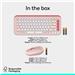 LOGITECH POP ICON Combo, Bluetooth Keyboard and Mouse Combo, Rose(920-013105)