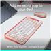 LOGITECH POP ICON Combo, Bluetooth Keyboard and Mouse Combo, Rose(920-013105)