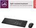 LENOVO100 Wireless Keyboard and Mouse Combo – Cordless Set with Spill Resistant Quiet Keys – 3-Zone Keyboard - Ambidextrous Mouse – Compact Design – Wireless USB -Black(Open Box)