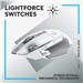 LOGITECH G502 X LIGHTSPEED Wireless Gaming Mouse -hybrid optical-mechanical switches - White