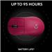 LOGITECH G PRO X SUPERLIGHT 2 DEX LIGHTSPEED Wireless Gaming Mouse, Optical Sensor Type, 5 Number of Buttons, 100 to 44,000 DPI, Lithium-Ion Battery- Pink (910-007371)