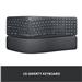 Logitech ERGO K860 Split Ergonomic Keyboard - Wireless Connectivity - Bluetooth/RF - 32.81 ft (10000 mm) - 2.40 GHz - USB Interface - Windows, Mac OS - AAA Battery Size Supported - Black(Open Box)