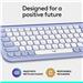 LOGITECH POP ICON Keys Wireless Bluetooth Keyboard,Lilac and Off-White(920-013050)