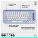 LOGITECH POP ICON Keys Wireless Bluetooth Keyboard,Lilac and Off-White(920-013050)