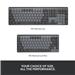 LOGITECH MX Mechanical Wireless Illuminated Performance Keyboard, Tactile Quiet Switches, Backlit Keys, Bluetooth, USB-C - Graphite