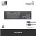 LOGITECH MX Mechanical Wireless Illuminated Performance Keyboard, Tactile Quiet Switches, Backlit Keys, Bluetooth, USB-C - Graphite(Open Box)