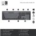 LOGITECH MX Mechanical Wireless Illuminated Performance Keyboard, Tactile Quiet Switches, Backlit Keys, Bluetooth, USB-C - Graphite