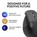 LOGITECH Lift Vertical Ergonomic Mouse, Wireless, Bluetooth or Logi Bolt USB receiver, Quiet clicks, 4 buttons - Graphite(Open Box)