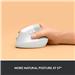 LOGITECH Lift Vertical Ergonomic Mouse, Wireless, Bluetooth or Logi Bolt USB receiver, Quiet clicks, 4 buttons- Off White