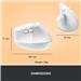 LOGITECH Lift Vertical Ergonomic Mouse, Wireless, Bluetooth or Logi Bolt USB receiver, Quiet clicks, 4 buttons- Off White