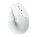 LOGITECH Lift Vertical Ergonomic Mouse, Wireless, Bluetooth or Logi Bolt USB receiver, Quiet clicks, 4 buttons- Off White