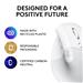 LOGITECH Lift Vertical Ergonomic Mouse, Wireless, Bluetooth or Logi Bolt USB receiver, Quiet clicks, 4 buttons- Off White