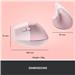 LOGITECH Lift Vertical Ergonomic Mouse, Wireless, Bluetooth or Logi Bolt USB receiver, Quiet clicks, 4 buttons - Rose