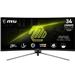 MSI MAG 34" UWQHD 3440x1440 Curved VA 180Hz 1ms (MPRT) Height Adjustable 2x HDMI 2.0 1x DisplayPort 1.4 Gaming Monitor, MAG345CQR