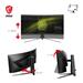 MSI MAG 34" UWQHD 3440x1440 Curved VA 180Hz 1ms (MPRT) Height Adjustable 2x HDMI 2.0 1x DisplayPort 1.4 Gaming Monitor, MAG345CQR