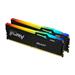 KINGSTON FURY Beast RGB 128GB (4x32GB) DDR5 5200MHz CL40 Black 1.25V UDIMM - Desktop Memory - INTEL XMP (KF552C40BBAK4-128)