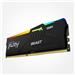 KINGSTON FURY Beast RGB 128GB (4x32GB) DDR5 5200MHz CL40 Black 1.25V UDIMM - Desktop Memory - INTEL XMP (KF552C40BBAK4-128)