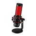 HYPERX QuadCast Electret Condenser Microphone - Black, Red - Stereo -36 dB - Bi-directional, Cardioid, Omni-directional - Shock Mount HX-MICQC-BK