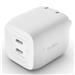 Belkin BOOSTCHARGE 45W Dual USB-C GaN Wall Charger, White