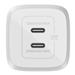 Belkin BOOSTCHARGE 45W Dual USB-C GaN Wall Charger, White