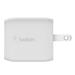 Belkin BOOSTCHARGE 45W Dual USB-C GaN Wall Charger, White